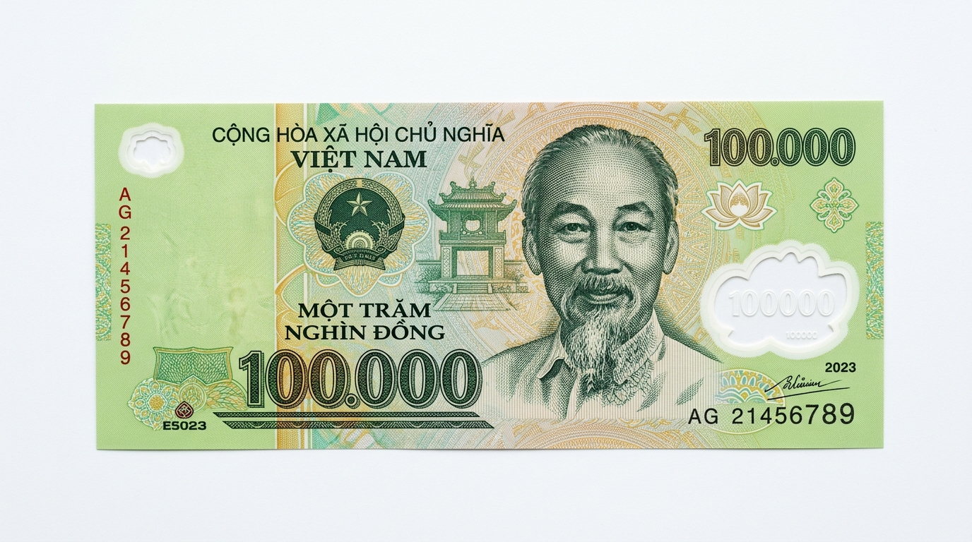 100,000 VND Front-Side Polymer Banknote Photo